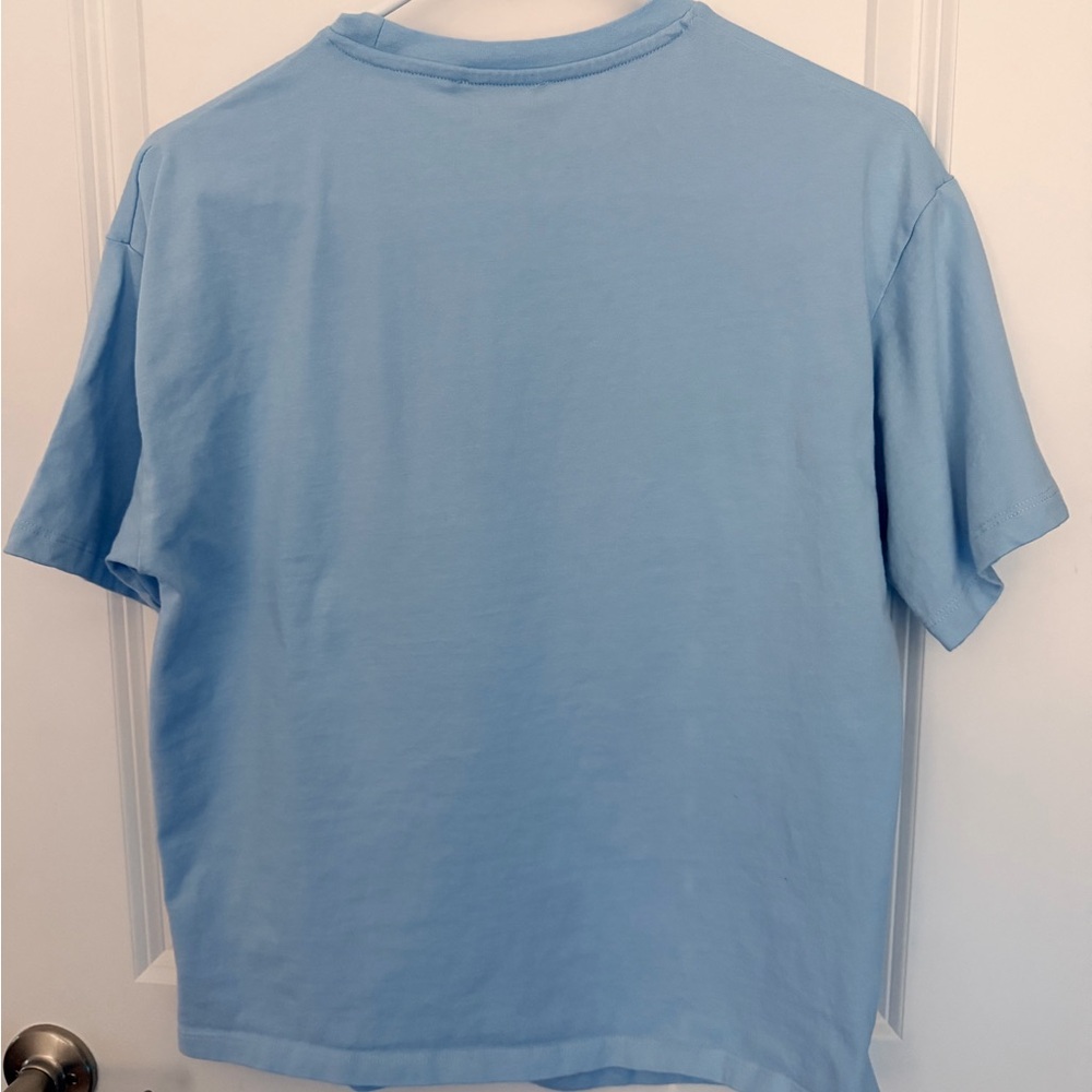 White Fox 3XS/XXS Oversized Baby Blue Tee Like New - Picture 7 of 8